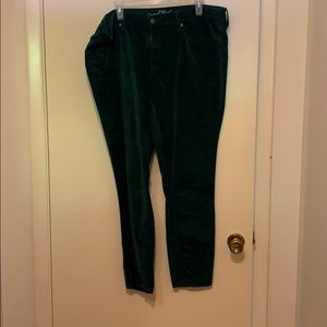 Green Universal Thread Velvet Jean